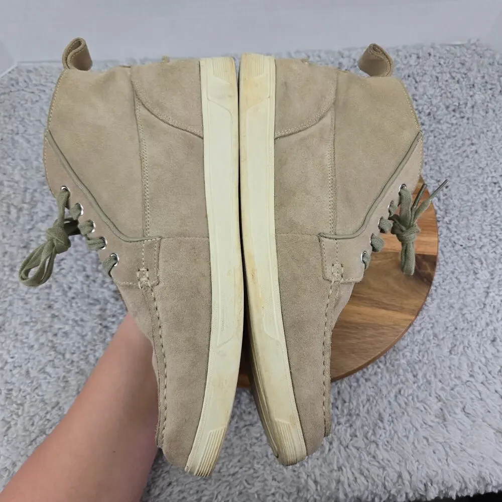 Cole Haan Mens 11M Tan Suede Leather Lace Up Moc Toe Casual Daily Chukka Boots